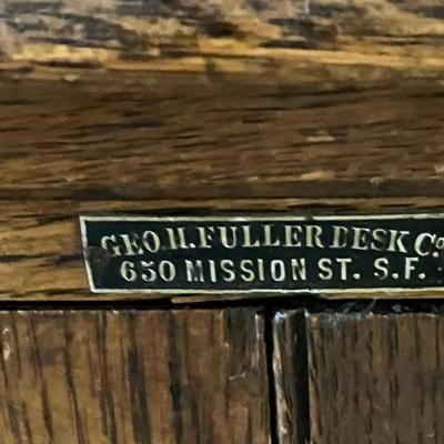 George Fuller Desk Company Vintage Oak Cabinet