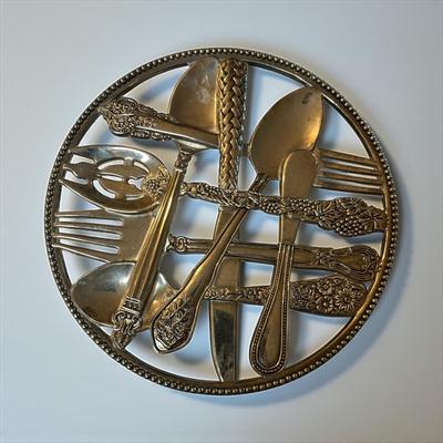 Metal Wall Hanging/Trivet of Spoons, Knives and Forks