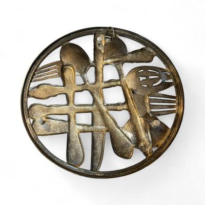 Metal Wall Hanging/Trivet of Spoons, Knives and Forks