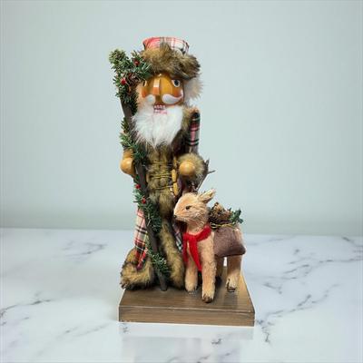 Santa and raindeer Nutcracker