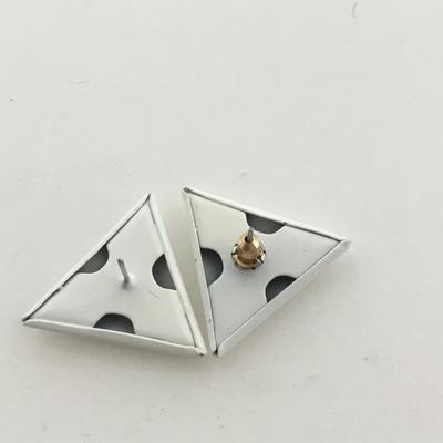 White triangle fashion earrings