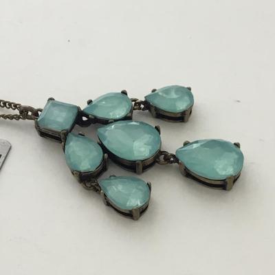 Beautiful light blue fashion necklace