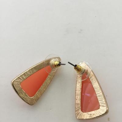 Beautiful peach fashion earrings