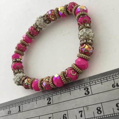 Light pink beaded stretchy beautiful bracelet