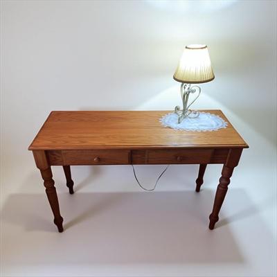 Oak Console Table/Desk With two Drawers