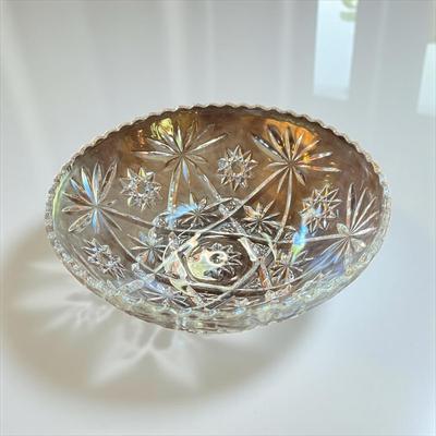 Vintage Anchor Hocking Star Of David Serving Bowl