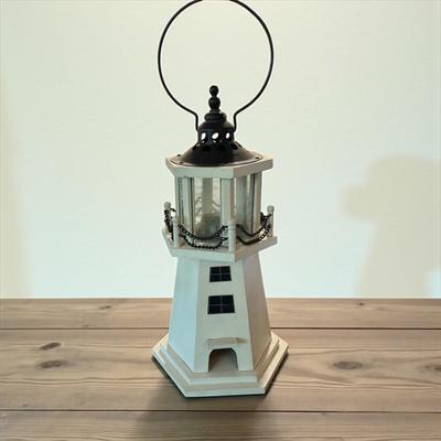 Wooden Lighthouse Figurine
