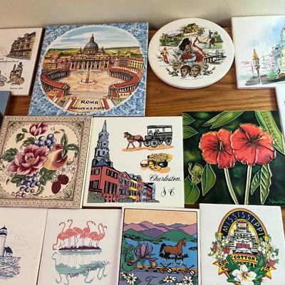 Lot of Ceramic Tile Trivets