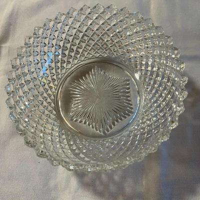 English Hobnail Clear Glass Bowl By Westmoreland Glass Co.