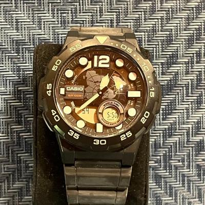 Casio AEQ-1AV Analog digital Black Men's Watch Needs New Battery