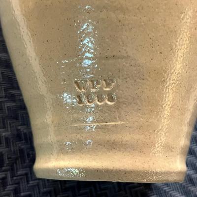 Vintage salt glazed stoneware pitcher from Williamsburg Pottery