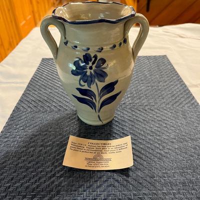 Vintage salt glazed stoneware pitcher from Williamsburg Pottery