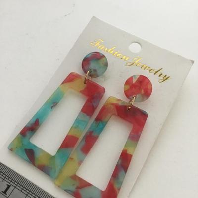 Colorful dangle earrings