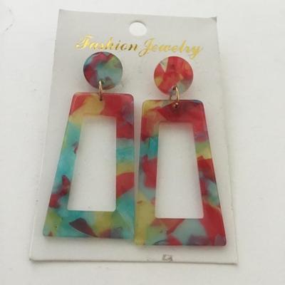 Colorful dangle earrings