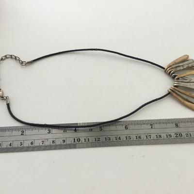 Silver tone gold tone fashion necklace