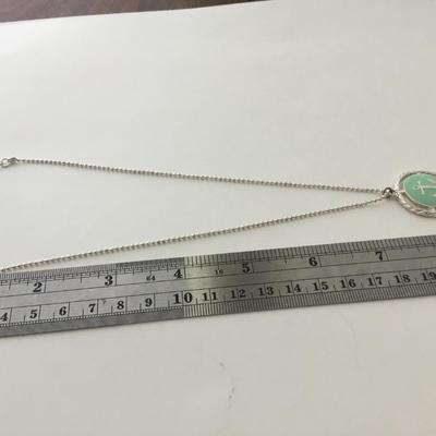 Beautiful silver tone unmarked anchor necklace