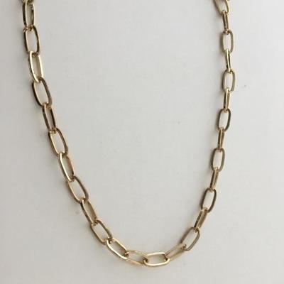 Gold tone chain link type collar necklace