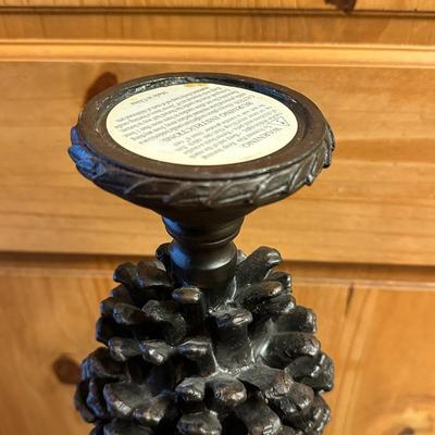 Large Pine Cone Candle Holder 17" Tall Choice #2