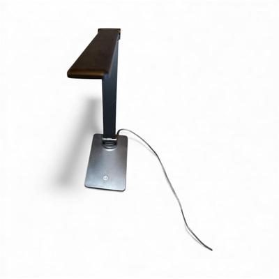 Black Foldable LED Desk Lamp with Touch Controls and USB Plug