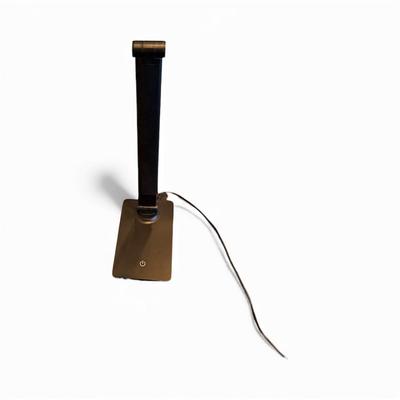 Black Foldable LED Desk Lamp with Touch Controls and USB Plug