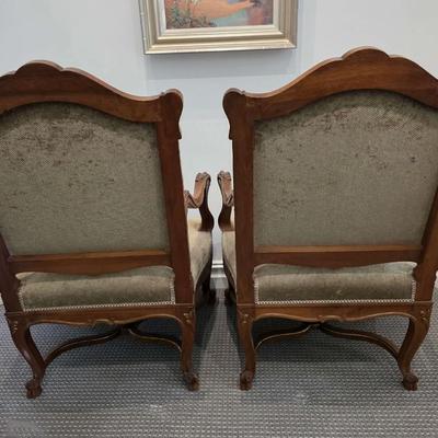 Pair of French Louis XV style chairs