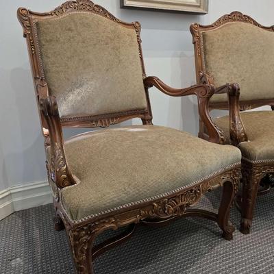 Pair of French Louis XV style chairs
