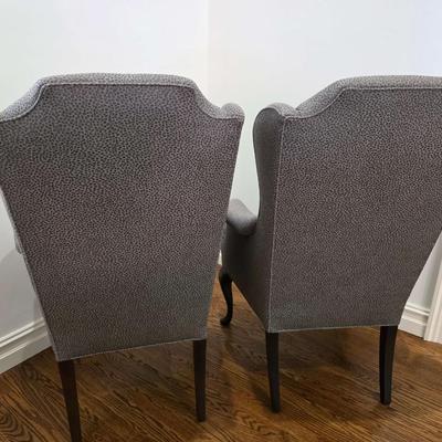 Pair of custom upholstered armchairs