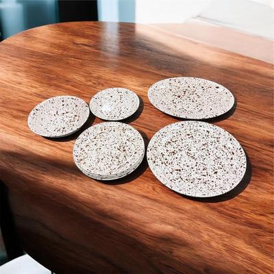 Paden City Pottery Brown Splatterware "Confetti" Dinnerware