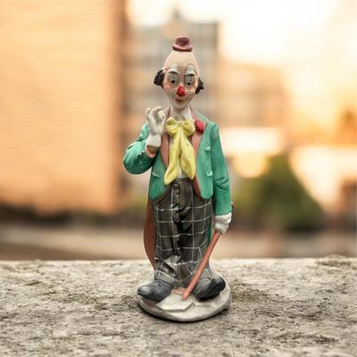 Vintage Porcelain Clown Figurine