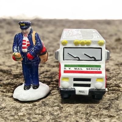 Dept 56 Snow Village Special Delivery Mail Truck and Postman #51489 INCLUDES BOX