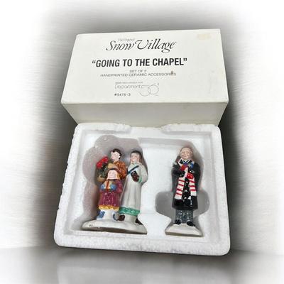 Dept 56 Snow Village Going To The Chapel 2 Piece Set #5476-3 Includes Box