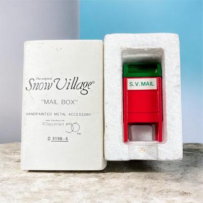 Dept 56 Snow Village Metal Mailbox #5198-5 Includes Box
