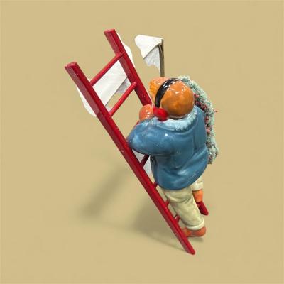 Dept 56 Snow Village Man On Ladder Hanging Garland #5116-0 Includes Box