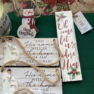 Ornaments, Cards, Candle, Hooks