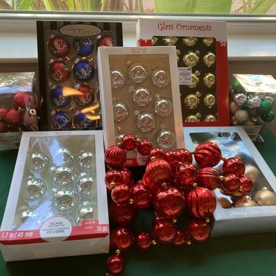 7 Boxes Glass Ornaments