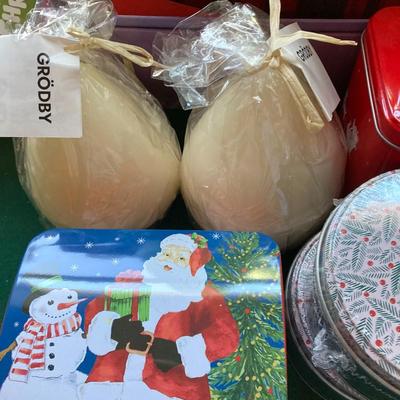 Tins, Boxes, 2 Candles