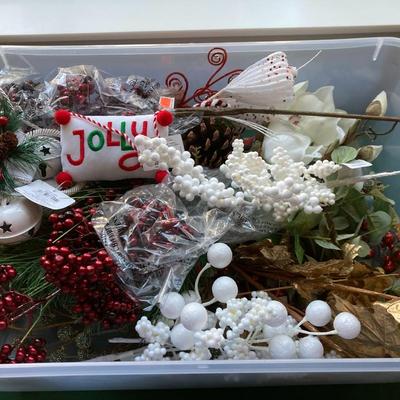 Lot of floral stems/decor/bells
