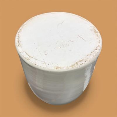 White Ceramic Farmhouse Style Jug with a Sepia Toned Pastoral Landscape Design
