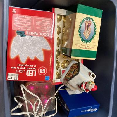 Tote full of Christmas Decor