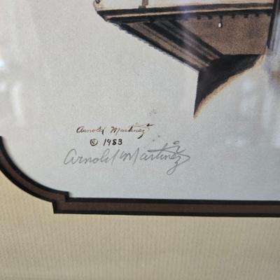 Arnold Martinez Tampa Artist Signed Print Casino Ybor City