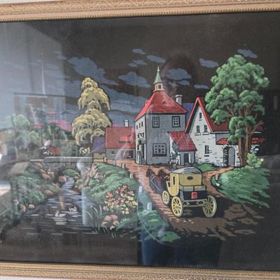 Vintage Painting on Velet