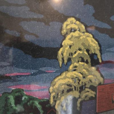 Vintage Painting on Velet