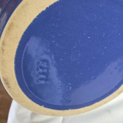 Vintage Cobalt Blue Stoneware Casserole