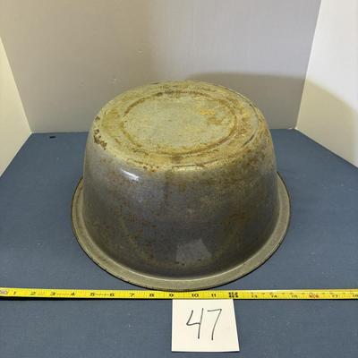 Vintage Large Metal Bowl