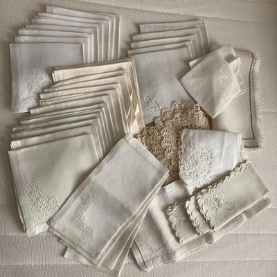 Tote of Vintage Linens
