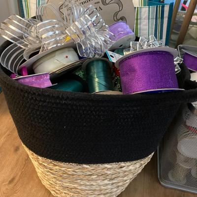 Basket full of Ribbons & Bows