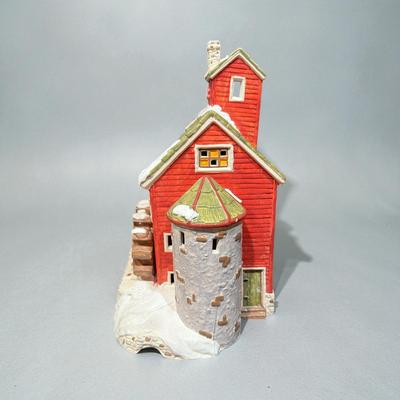 Dept 56 Snow Village J Young's Granary Ceramic Figurine