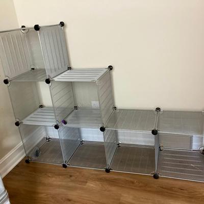 Black and Metal, Stackable Metal Shelving