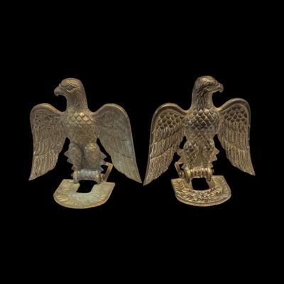 Magazine Rack and Brass Eagle Bookends