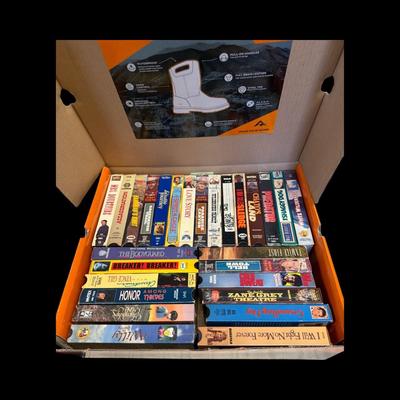 Large Selection of VHS Tapes and UNTESTED Player